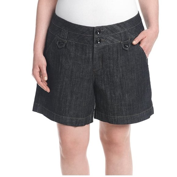Womens One 5 One Front Tab Shorts, 7 inches RINSE Denim Size 18 20 Pockets NWT - Picture 1 of 2